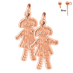 14K or 18K Gold Doll Earrings