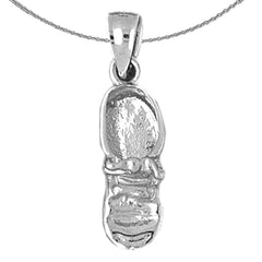 10K, 14K or 18K Gold 3D Baby Booty, Shoe Pendant