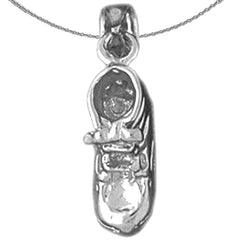 10K, 14K oder 18K Gold 3D Baby Booty, Schuhanhänger