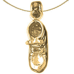 10K, 14K oder 18K Gold 3D Baby Booty, Schuhanhänger