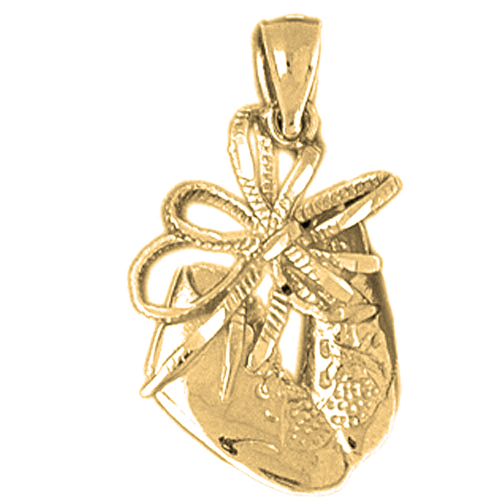 10K, 14K or 18K Gold Baby Booties, Shoe Pendant