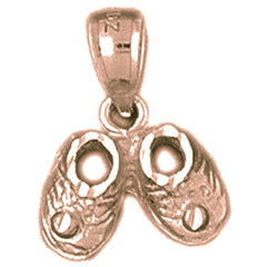 14K or 18K Gold Baby Booties, Shoe Pendant