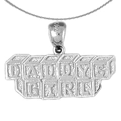 Colgante Daddy's Girl de oro de 10K, 14K o 18K