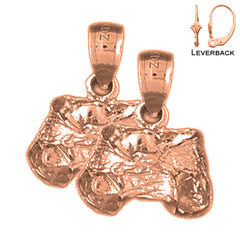 14K or 18K Gold 3D Diaper Earrings