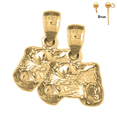 14K or 18K Gold 3D Diaper Earrings
