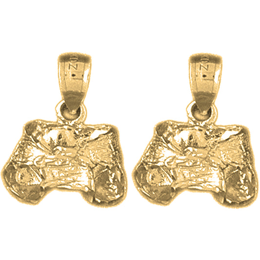 14K or 18K Gold 17mm 3D Diaper Earrings