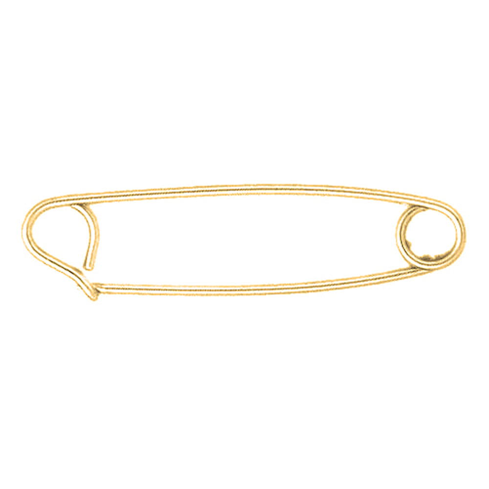 14K or 18K Gold Safety Pin Pendant