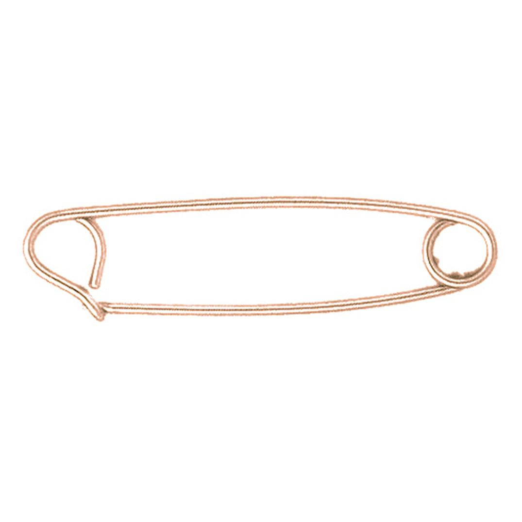 14K or 18K Gold Safety Pin Pendant