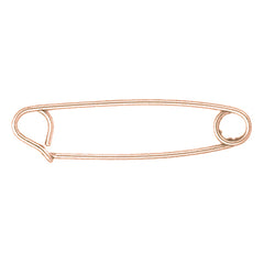 14K or 18K Gold Safety Pin Pendant