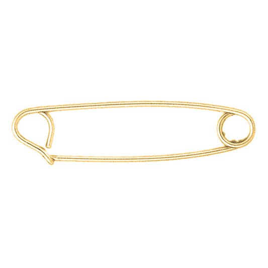 14K or 18K Gold Safety Pin Pendant