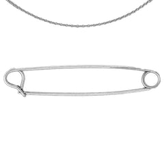 14K or 18K Gold Safety Pin Pendant