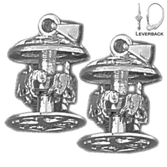 14K or 18K Gold 3D Carousel Earrings