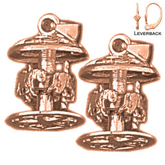 14K or 18K Gold 3D Carousel Earrings