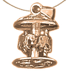 10K, 14K or 18K Gold 3D Carousel Pendant