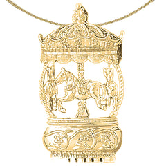 Colgante Carrusel de Oro de 10K, 14K o 18K
