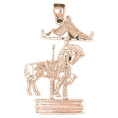 10K, 14K or 18K Gold Carousel Pendant