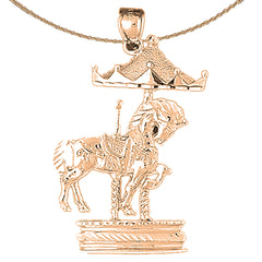 10K, 14K or 18K Gold Carousel Pendant