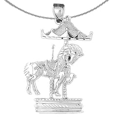 10K, 14K or 18K Gold Carousel Pendant