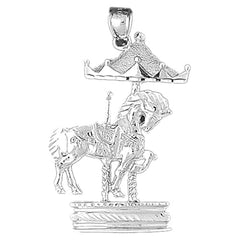 10K, 14K or 18K Gold Carousel Pendant