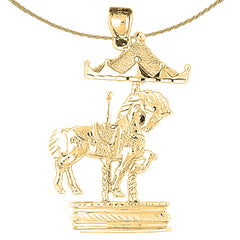 10K, 14K or 18K Gold Carousel Pendant