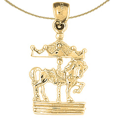 10K, 14K or 18K Gold Carousel Pendant