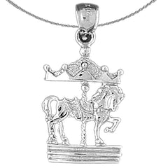 10K, 14K or 18K Gold Carousel Pendant