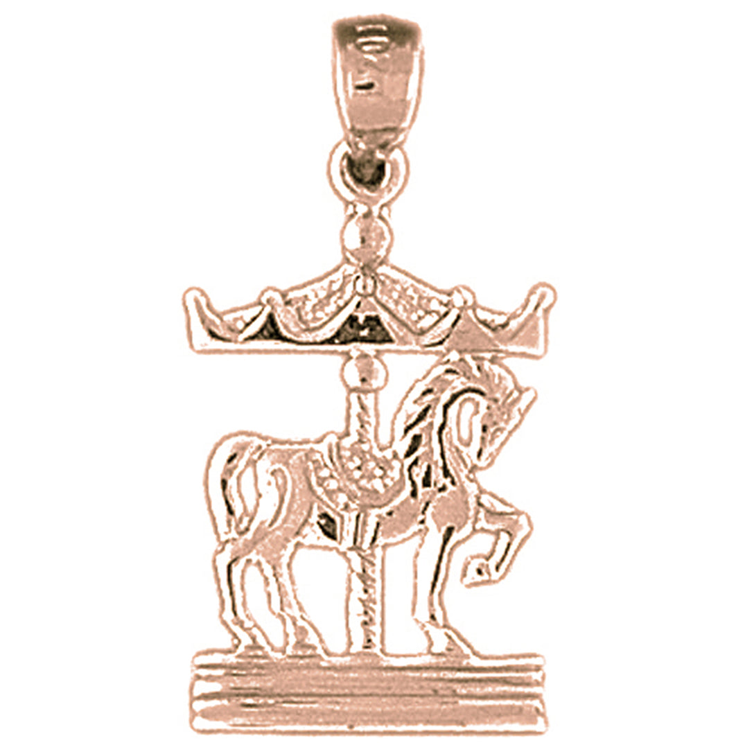 14K or 18K Gold Carousel Pendant