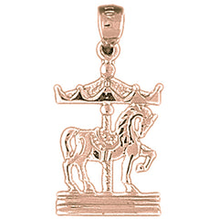 14K or 18K Gold Carousel Pendant
