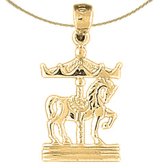 14K or 18K Gold Carousel Pendant