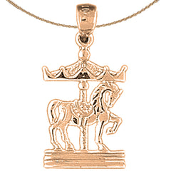 14K or 18K Gold Carousel Pendant