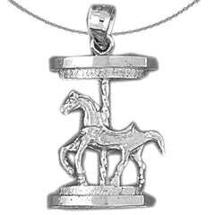 10K, 14K or 18K Gold Carousel Pendant