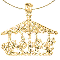 10K, 14K or 18K Gold Carousel Pendant