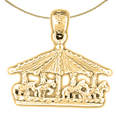 14K or 18K Gold Carousel Pendant