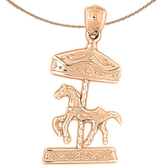 Colgante Carrusel de Oro de 10K, 14K o 18K