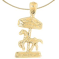 Colgante Carrusel de Oro de 10K, 14K o 18K