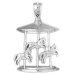 10K, 14K or 18K Gold Carousel Pendant
