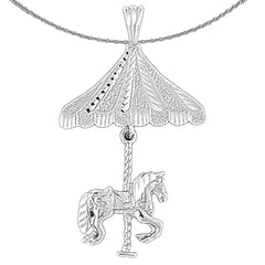 10K, 14K or 18K Gold Carousel Pendant