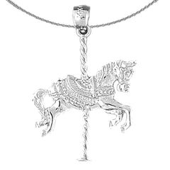 Karussellpferd-Anhänger aus 10 Karat, 14 Karat oder 18 Karat Gold