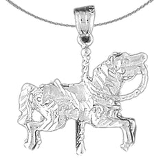 Karussellpferd-Anhänger aus 10 Karat, 14 Karat oder 18 Karat Gold