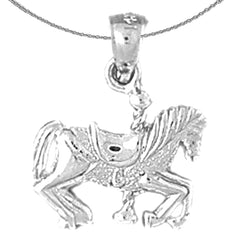 14K oder 18K Gold Karussellpferd Anhänger
