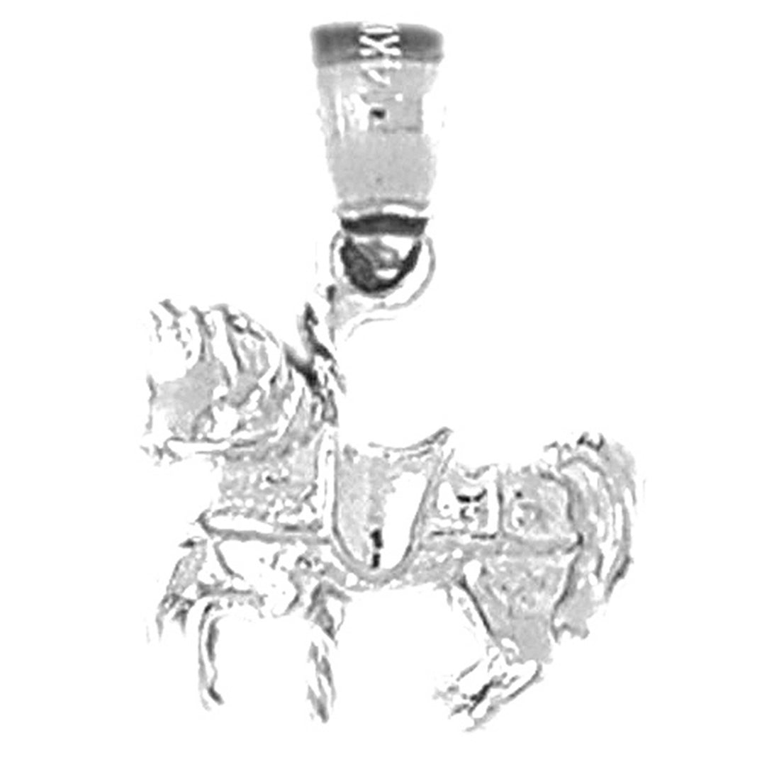 14K or 18K Gold Carousel Horse Pendant