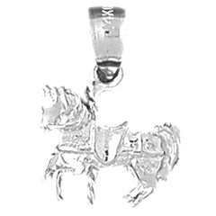 14K or 18K Gold Carousel Horse Pendant