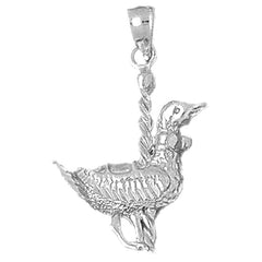 10K, 14K or 18K Gold Carousel Duck Pendant