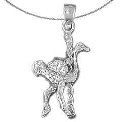 Colgante de avestruz carrusel de oro de 10K, 14K o 18K