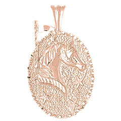 10K, 14K or 18K Gold Carousel Horse Pendant