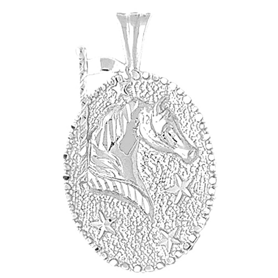 10K, 14K or 18K Gold Carousel Horse Pendant