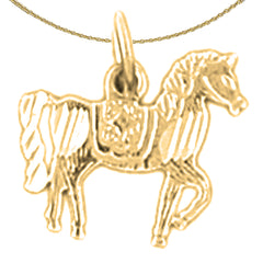 Colgante de caballo carrusel de oro de 14 quilates o 18 quilates