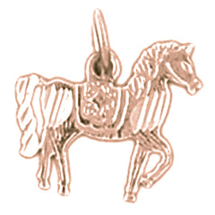 14K or 18K Gold Carousel Horse Pendant