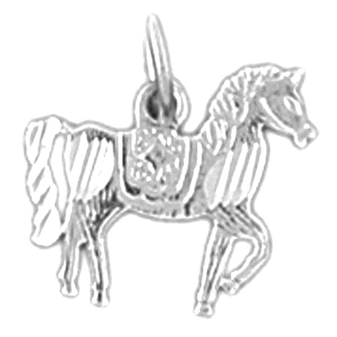 14K or 18K Gold Carousel Horse Pendant
