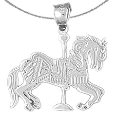 14K or 18K Gold Carousel Horse Pendant